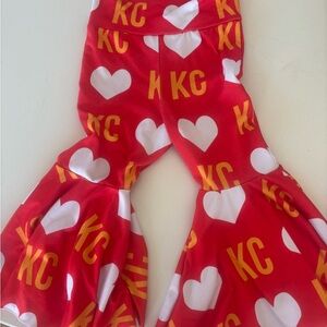 Red KC Heart Flare Pants